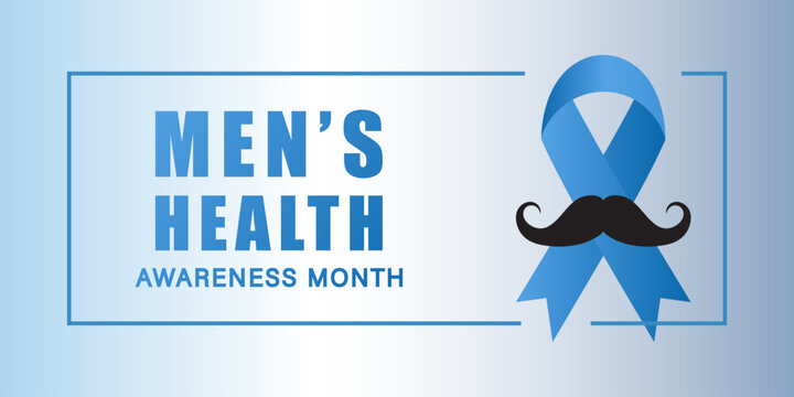 Men Health Awareness Month. Vector banner with arrow and mustache. Movember event banner.