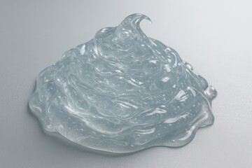 Fototapeta premium material science biomaterials concept. Translucent gel shape on a smooth surface.