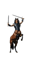 Naklejka premium A rearing centaur