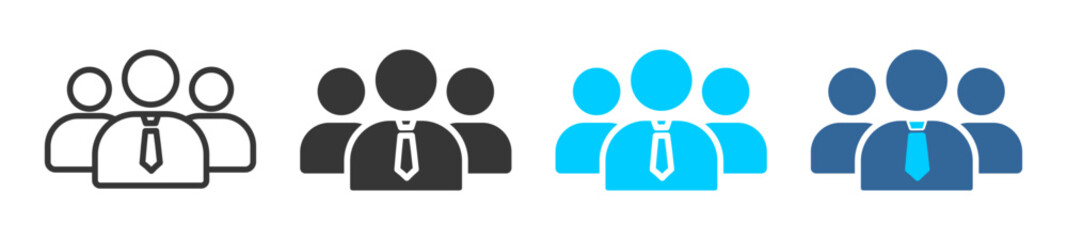 leadership icon set multiple style collection	
