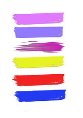 Obraz premium colorful paint brush strokes