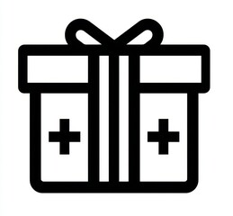Obraz premium Medical Donation Present Icon