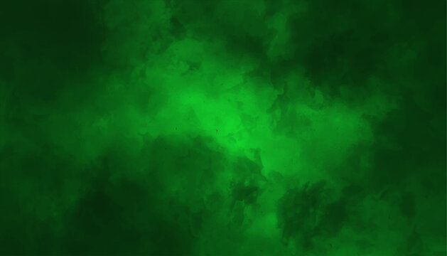 Moody green grunge background with a wispy cloud effect. Ideal for website headers. Mysterious deep green fog or mist texture. Great for a dramatic or horror-themed project.
