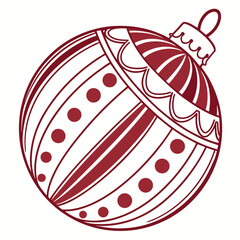 Red christmas bauble, a festive holiday decoration