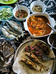 Malaysian traditional lunch