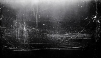Blurred Black And White Scratched Grunge Isolated On Background Old Film Effect Distressed Retro Paper Abstract Stock Illustration Cracked Texture Overlays For Space Or Text