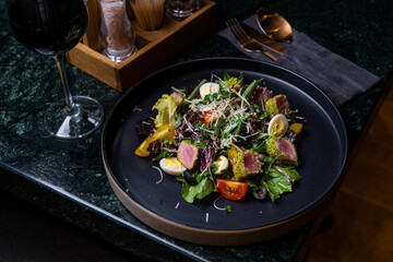 Seared Tuna Salad with Parmesan