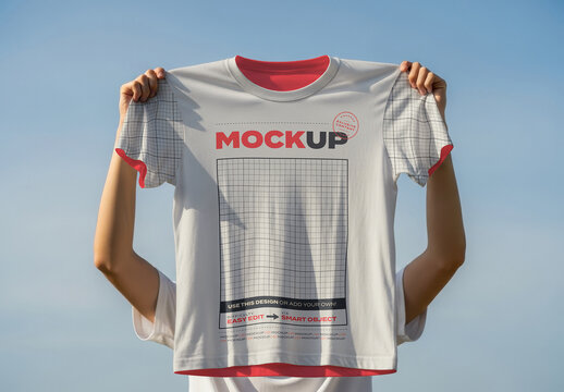 Tshirt Hold Complete Full Customizable Mockup