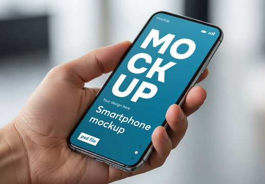 Close up smartphone mockup