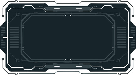 Obraz premium PrinFuturistic HUD Frame Vector Design Elementt