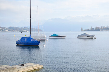 Boats on the lake, Luzern, Swiss 