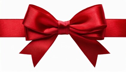Fototapeta premium Elegant Crimson Red Satin Bow Isolated Png Festive Decoration For Gift Wrapping And Holiday Designs On Transparent Background