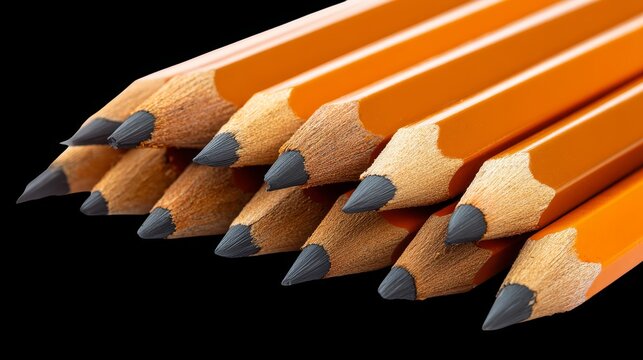 Colored pencils on white background for school art and drawing