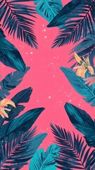 Natural Texture Integration Graphic Background with Summer Neon Palette for Luxury Vacation Marketing Materials in 2026