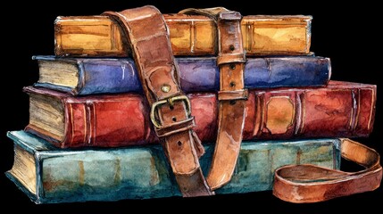 Antique brown leather suitcase with rusty metal accents isolated on white background