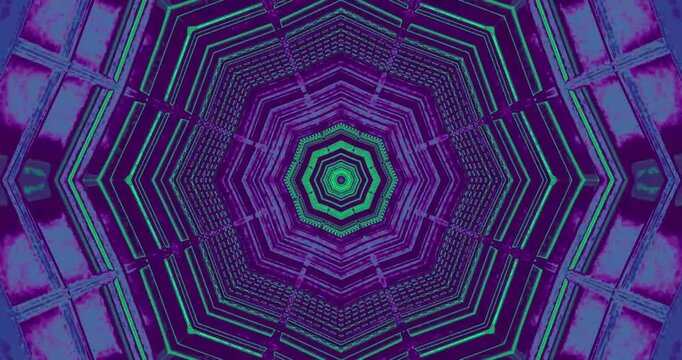 Vibrant tunnel video loop creates an engaging visual experience with seamless transitions and dynamic patterns
