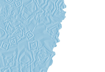 Vibrant blue color field with an irregular jagged edge pattern design isolated on transparent background