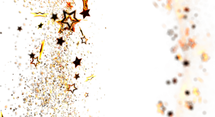 Abstract background with golden stars on a white background, perfect for celebrating holidays and events. Use for designs, invitations, and holi