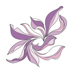 Elegant purple floral swirl design for artistic and decorative projects