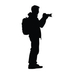  Silhouette of Photographer Taking Photo with Camera