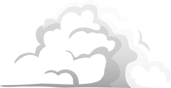 Cartoon smoke cloud for impactful explosion effect