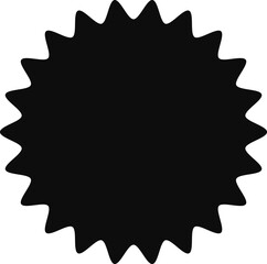 Fototapeta premium Black starburst shape promoting sale discount offer concept