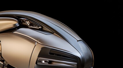 Highly detailed dark green and silver full-body toy figure in an action pose, designed as a mech character with intricate features