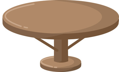 circle wooden table vector