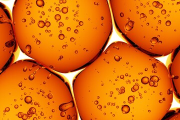 Golden translucent liquid containing suspended air bubbles, ideal for luxury product showcases, wellness branding, and cinematic abstract scenes