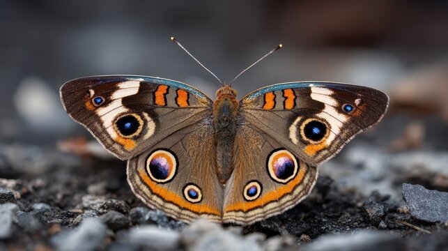 Beautiful Common Buckeye Butterfly (Junonia coenia) in Raleigh, North Carolina - A Stunning Arthropod of the Piedmont Triangle