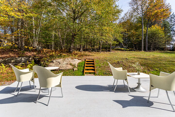 Contemporary Patio Seating Area in Nature