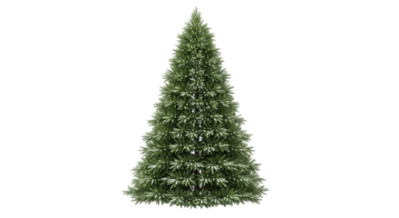 Beautiful christmas tree with snow