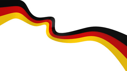 Ribbon of the Germany flag waving