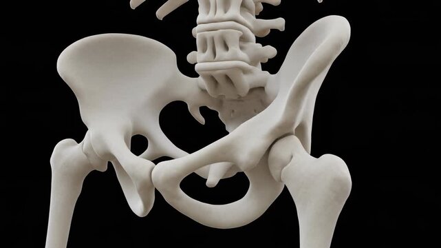 3D Model of Human Pelvis and Ischial Tuberosity Animation