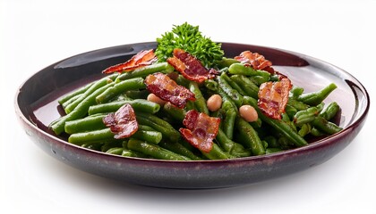 sauteed beans with bacon