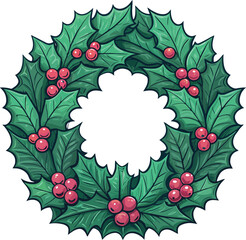 Christmas holiday icon set with santa snowflakes and other festive elements