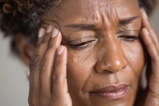Concerned Woman Examining Fine Lines and Wrinkles on Her Face for Youthful Skin
