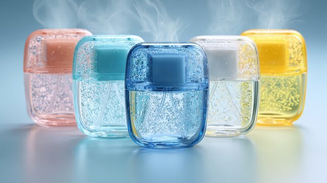 Berezovitsa, Ukraine - June 2016: Assorted Gel Air Fresheners by General Fresh for Clean and Invigorating Fragrance