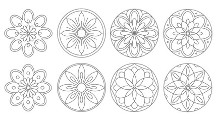 Elegant mandala designs and floral patterns for decorative projects, offering a touch of artistic flair and sophisticated beauty to enhance any visual.