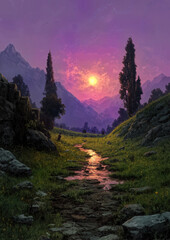 Illustration of a natural landscape