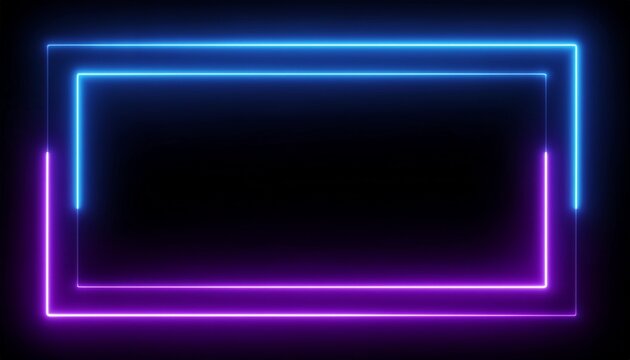 abstract glowing neon rectangle border frame neon glowing abstract rectangle border frame pattern animation