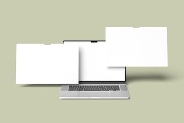 Laptop Screen Website Blank Mockup