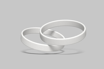Silicone Wristband Blank Mockup