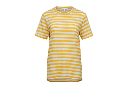 Stylish yellow striped t-shirt dress, summer vibe