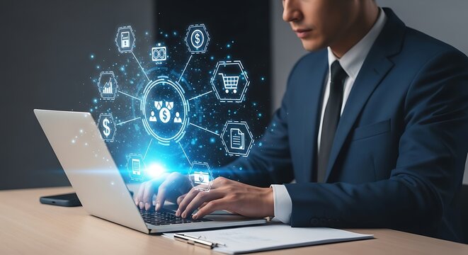 Wooden blocks with a financial graph showing upward and downward trends, symbolizing market volatility and growth