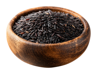 Harvesting black rice nutritional benefits kitchen food home isolated on transparent background