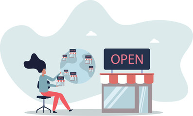 Franchise business opportunity to start or expand store and shop, selling shop license or growing business to global and international concept.Life and employment of people.