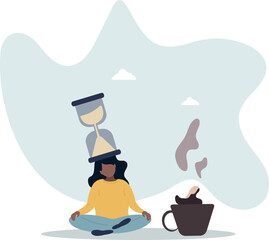 Patience time, practice to concentrate and wait for success, being professional calm and mindfulness thinking, endurance concept.Life and employment of people.