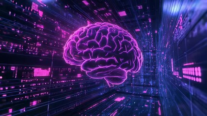 Artificial intelligence brain creating digital neural network connections - Powered by Adobe