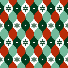 Vintage Pattern with Snowflakes